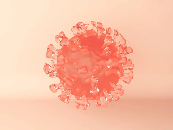 3D Illustration. Coronavirus virüs hücresi. — Stok fotoğraf