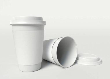 3D Kağıt Çıkar Kahve fincanı.