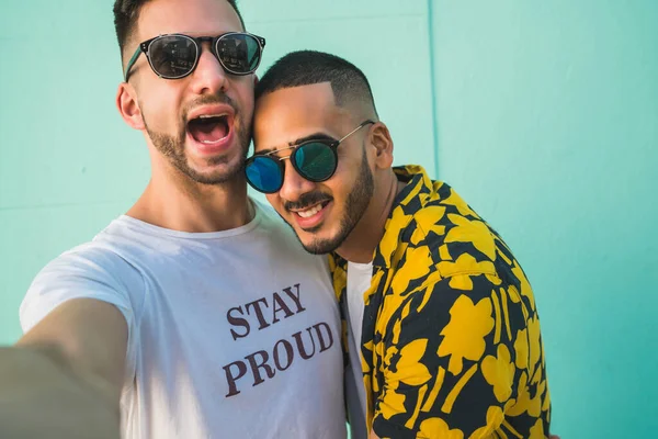 Gay couple spending time together. — Stock Photo, Image