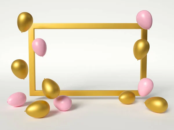 Ilustracja 3D. Zestaw balonów z miejscem na tekst. — Zdjęcie stockowe