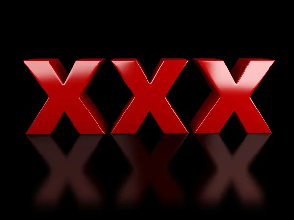 Xxx icono sobre fondo negro —  Fotos de Stock