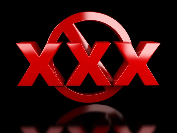 Xxx adultos apenas sinal de conteúdo — Fotografia de Stock