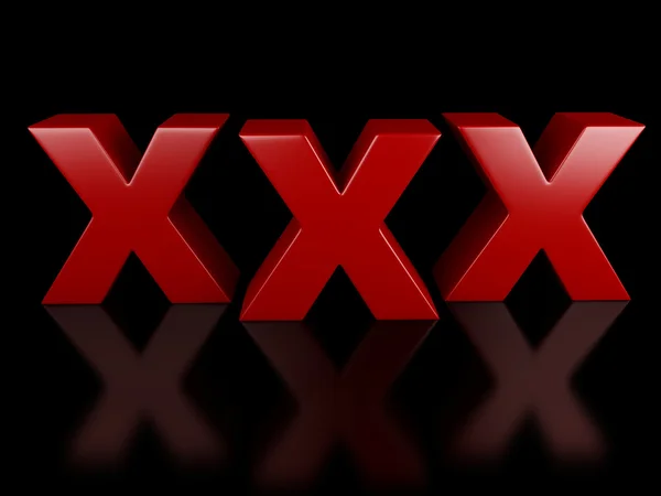Xxx Symbol auf schwarzem Hintergrund — Stockfoto