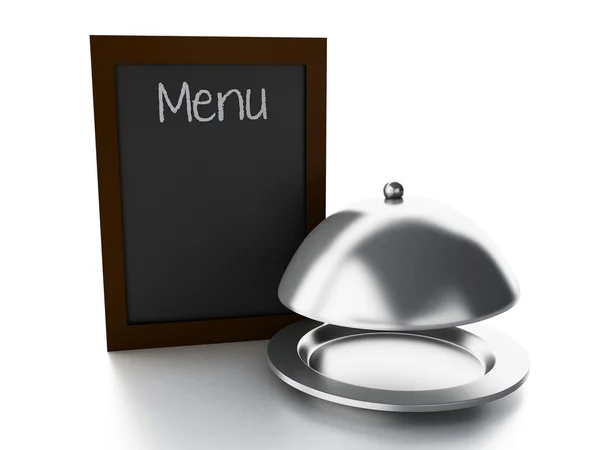 Blank menu board, isolated white background — Stock Photo, Image