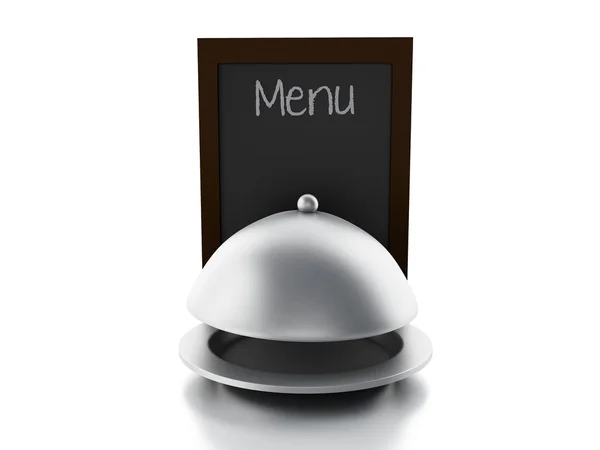 Placa de menu em branco, fundo branco isolado — Fotografia de Stock