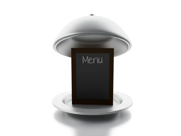 Blank menu board, isolated white background — Stock Photo, Image