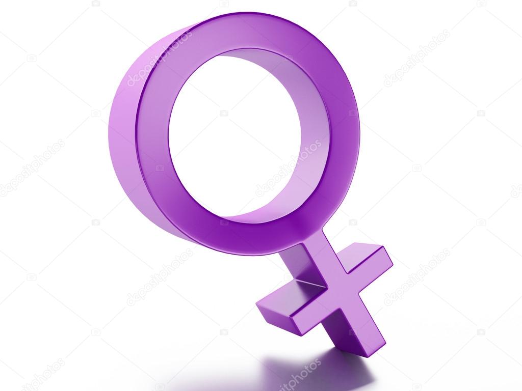 female gender symbol isolated on white background