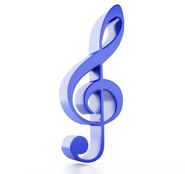  müzik Not 3d. Beyaz arka plan üzerinde izole