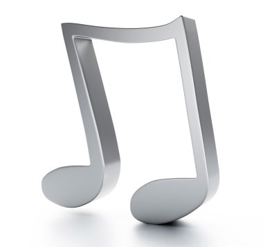  müzik Not 3d. Beyaz arka plan üzerinde izole