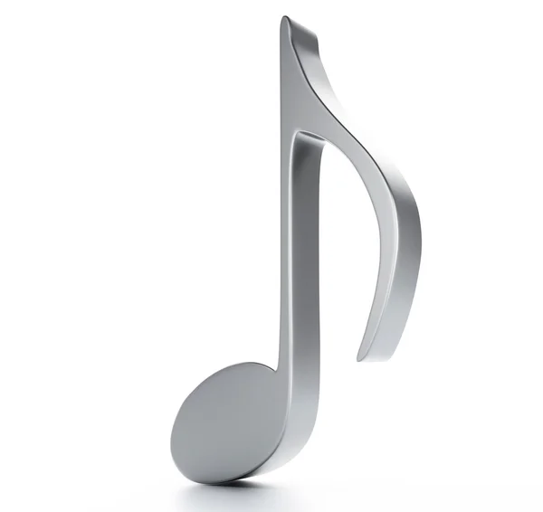 Music note 3D. Isolated on white background — Stock Photo, Image