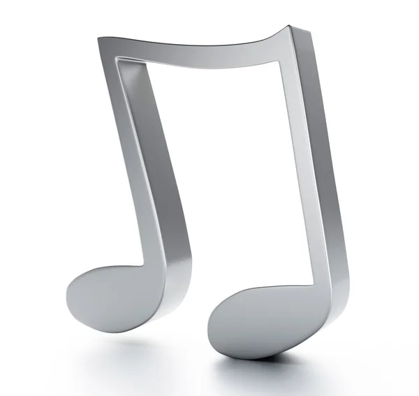 Музыкальная нота 3D. Изолированный на белом фоне — стоковое фото