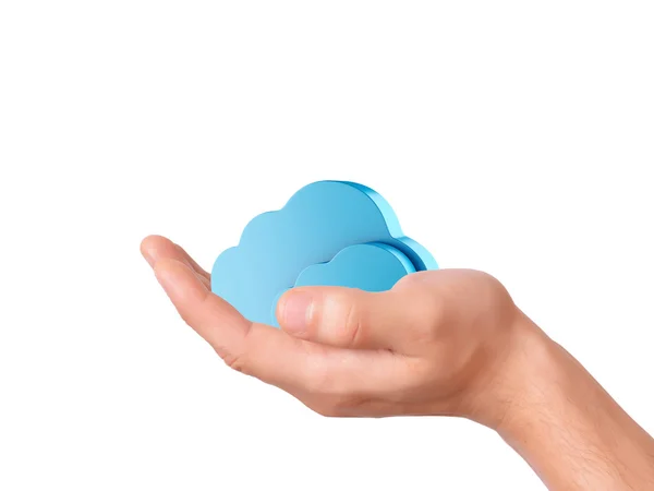 Palmare cloud computing simbolo — Foto Stock