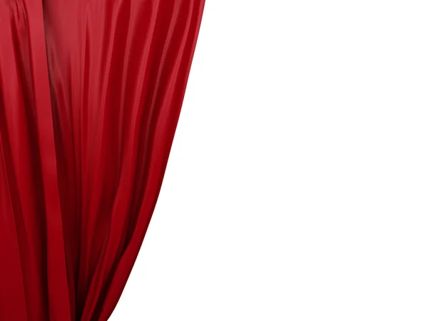 Opening red curtain. Place for text — Stock Photo, Image