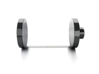 3d boş pil simgesi beyaz zemin üzerine