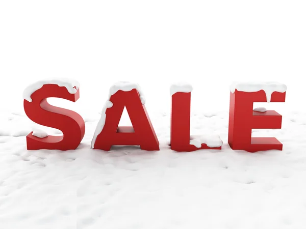 Snowy sale. Winter discount concept — Stock Photo, Image