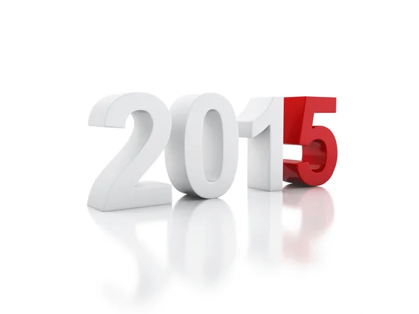 Nieuwjaar 2015 op witte achtergrond — Stockfoto
