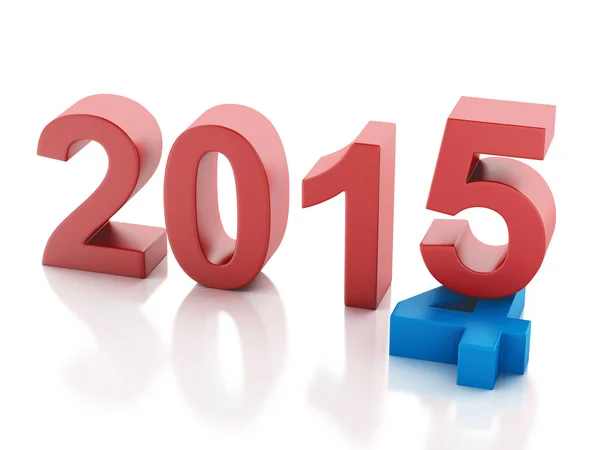 New Year 2015 on  white background — Stock Photo, Image