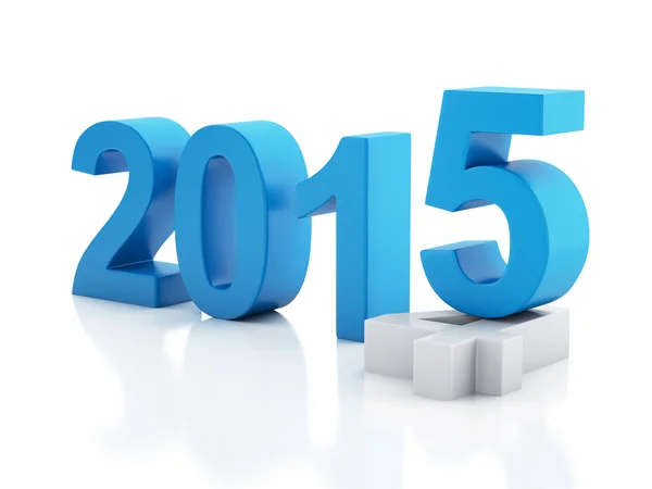 New Year 2015 on  white background — Stock Photo, Image