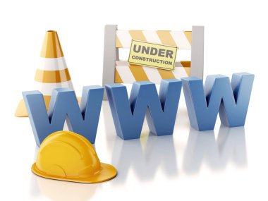 İnşaat kavramı altında Web sitesi. illüstrasyon