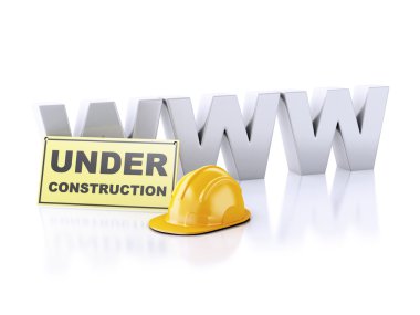 İnşaat kavramı altında Web sitesi. illüstrasyon