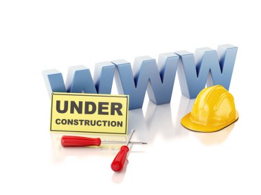 İnşaat kavramı altında Web sitesi. illüstrasyon