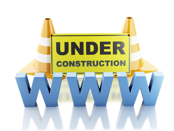 Website under construction concept. 3d illustration — Stock Photo, Image