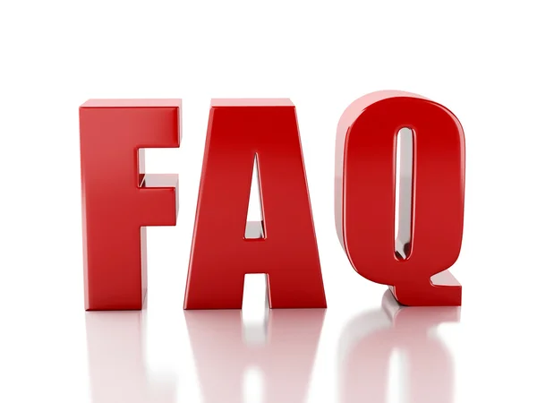 Frequently Asked Questions. FAQ concept. 3d illustration — Stock Photo, Image