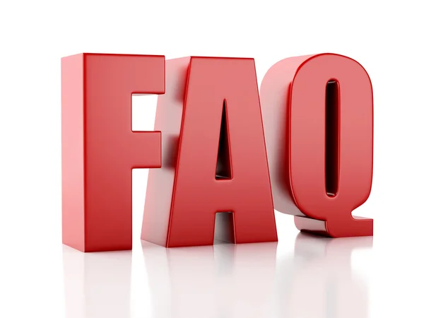 Frequently Asked Questions. FAQ concept. 3d illustration — Stock Photo, Image