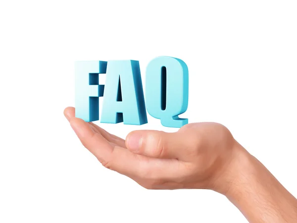 Tenez la FAQ. Foire aux questions concept — Photo