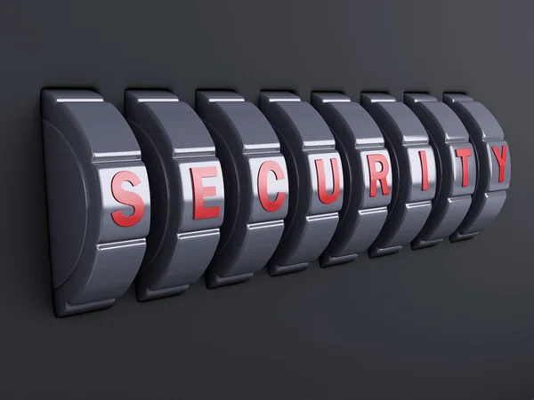 Combinazione password di sicurezza. Illlustrazione 3d — Foto Stock