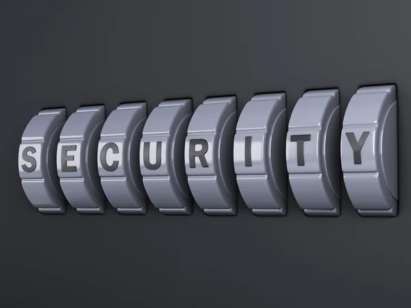 Kombinacja hasło bezpieczeństwa. Ilustracja przedstawiająca pasek 3D — Zdjęcie stockowe