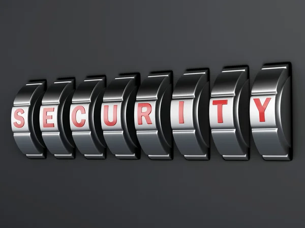 Combinazione password di sicurezza. Illlustrazione 3d — Foto Stock