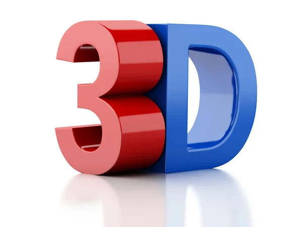 Logotipo 3d. conceito de cinema — Fotografia de Stock