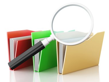 3D Büyüteç ve bilgisayar dosyaları