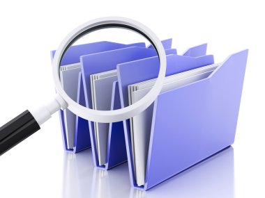 3D Büyüteç ve bilgisayar dosyaları