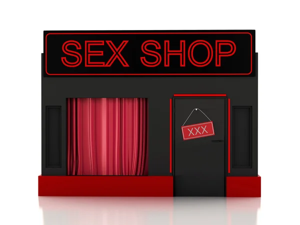 Uma sex shop. ilustração 3d — Fotografia de Stock