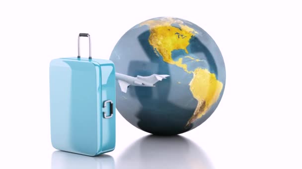 3D cestovní kufr, letadla a pro Globus.