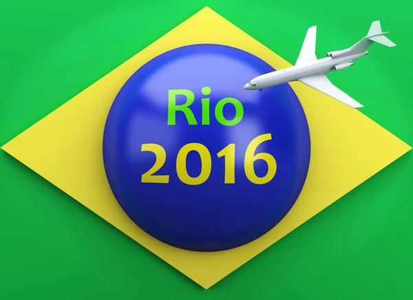 3d rio 2016. brasilianische olympische sommerspiele. — Stockfoto