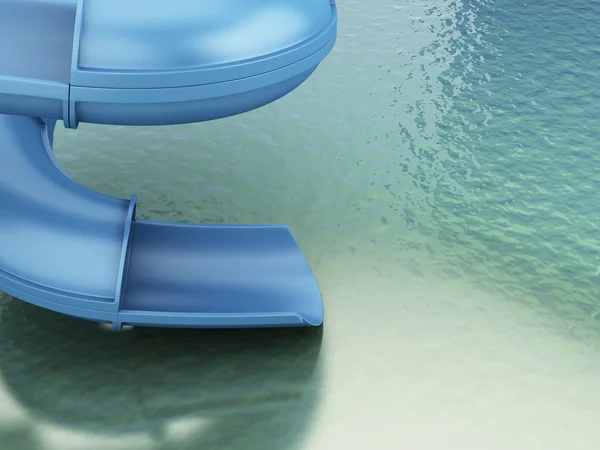 Aquapark 3D slayt. Yaz konsepti — Stok fotoğraf