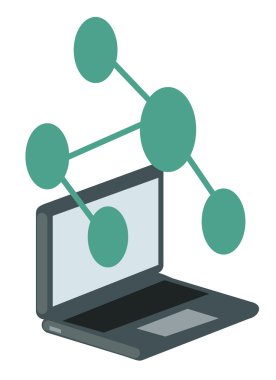 laptop. vektör çizim