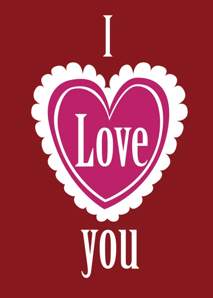 I love you. Vector illustration. — Stock Vector