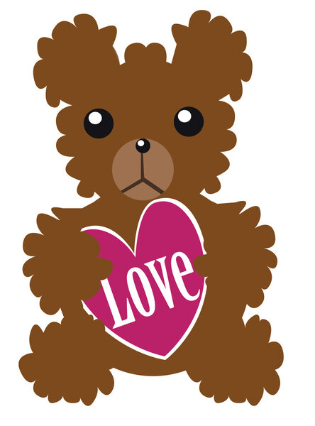 Мишка Тедди с любовью. вектор
