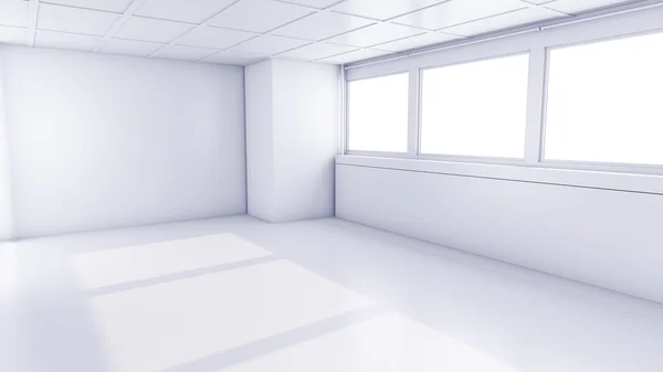 Boş mavi oda. 3D iç — Stok fotoğraf