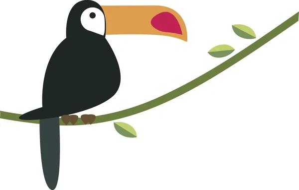 Vektor ilustrasi dari sebuah toucan - Stok Vektor