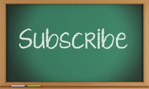 3d Subscribe written on blackboard. — Stock Photo, Image