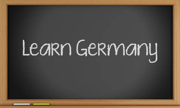 Leren van Duitsland geschreven op blackboard. — Stockfoto