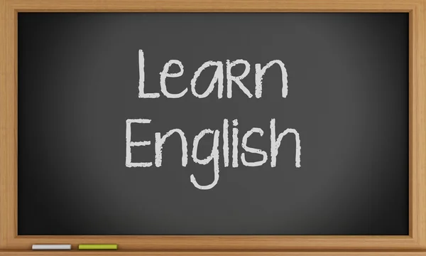 Impara l'inglese scritto sulla lavagna . — Foto Stock