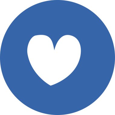 Bir kalp şekli simgesinin vektör illüstrasyonu.