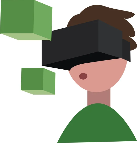 Illustration vectorielle de lunettes de réalité virtuelle et augmentée . — Image vectorielle