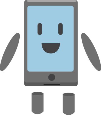Şirin bir akıllı telefon vektör çizim.